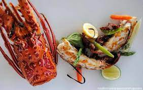 Grilled lobster with herbs